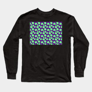 Purple Mint dots pattern Happy cute Long Sleeve T-Shirt